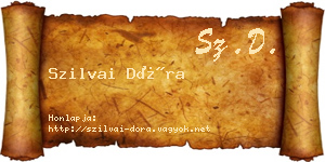 Szilvai Dóra névjegykártya